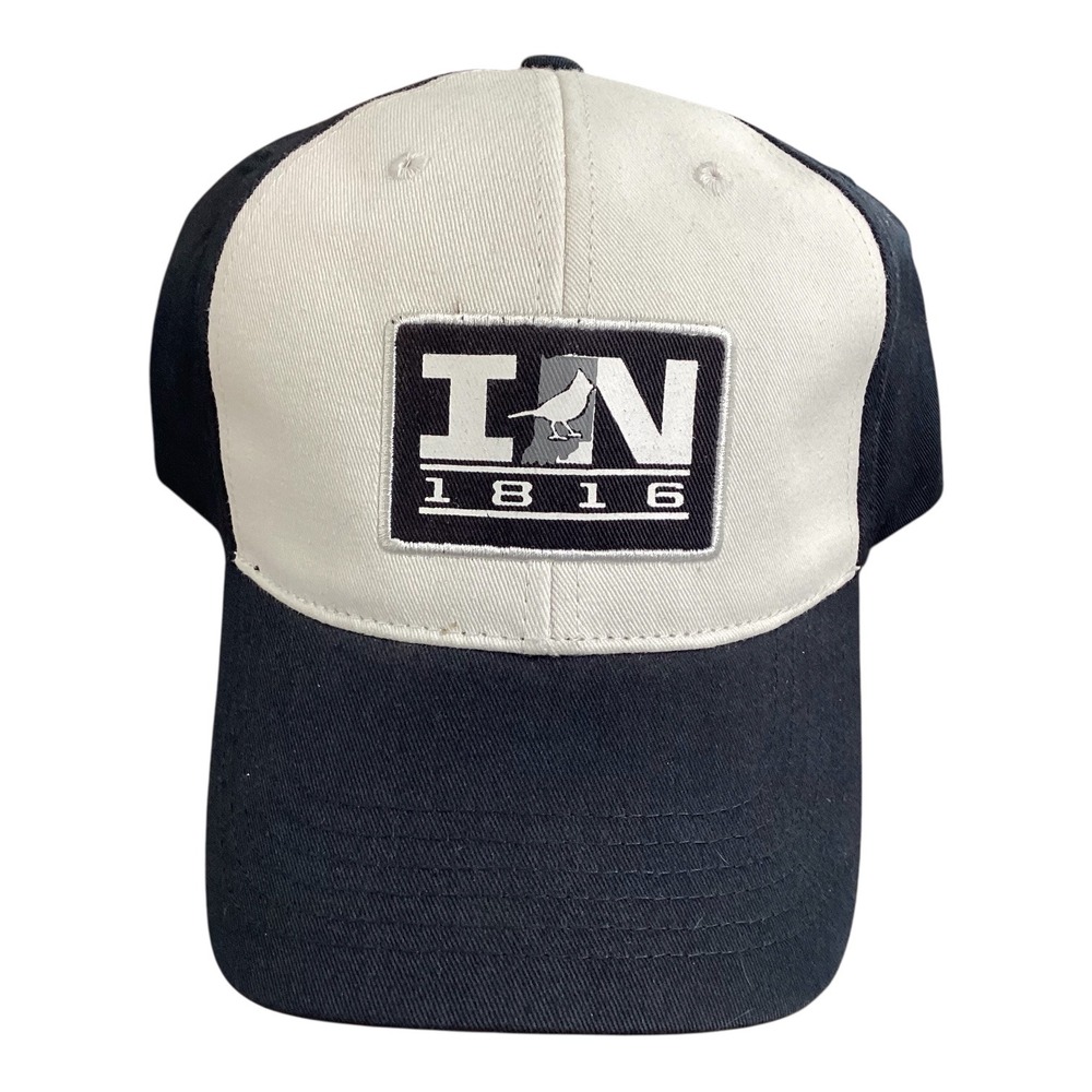 Captivating Indiana 1816 State Cardinal Navy Blue White Baseball Hat Cap Mens